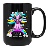 Best Mom Mom Unicorn Gift Black Coffee Mug, Gift Coffee Mug