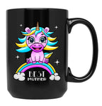 Best Mom Mom Unicorn Gift Black Coffee Mug, Gift Coffee Mug