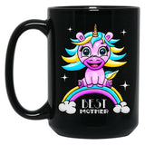 Best Mom Mom Unicorn Gift Black Coffee Mug, Gift Coffee Mug