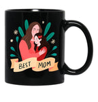 Best Mom Black Coffee Mug, Gift Coffee Mug - Black