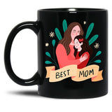 Best Mom Black Coffee Mug, Gift Coffee Mug - Black