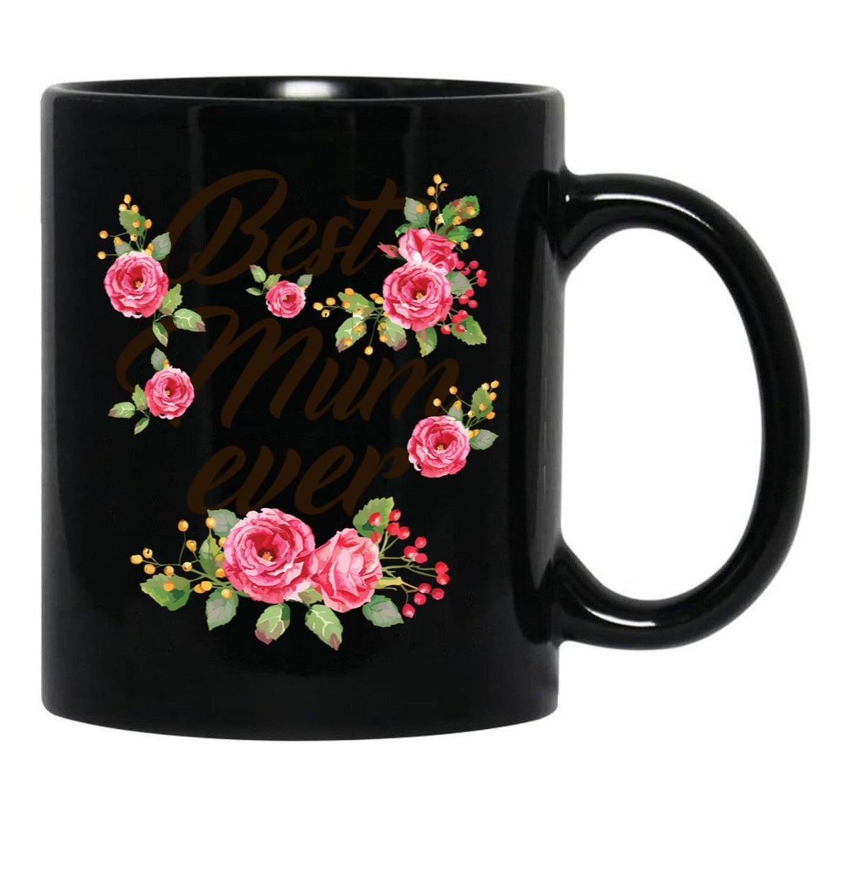 Best Mum Ever Black Coffee Mug, Gift Coffee Mug - Black