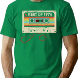 Best Of 1974 51 Year Old Funny Vintage Cassette T-Shirt 51St Birthday Gift For Men Women T-Shirt for Men & Women, T-Shirts Graphic Tee - Green