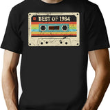 Best Of 1984 41 Year Old Funny Vintage Cassette T-Shirt 41St Birthday Gift For Men Women T-Shirt for Men & Women, T-Shirts Graphic Tee - Black