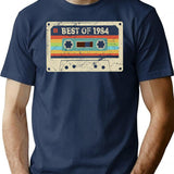 Best Of 1984 41 Year Old Funny Vintage Cassette T-Shirt 41St Birthday Gift For Men Women T-Shirt for Men & Women, T-Shirts Graphic Tee - Navy
