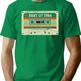 Best Of 1984 41 Year Old Funny Vintage Cassette T-Shirt 41St Birthday Gift For Men Women T-Shirt for Men & Women, T-Shirts Graphic Tee - Green