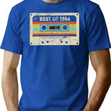 Best Of 1984 41 Year Old Funny Vintage Cassette T-Shirt 41St Birthday Gift For Men Women T-Shirt for Men & Women, T-Shirts Graphic Tee - Blue