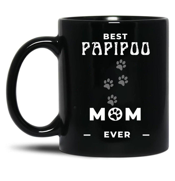 Best Papipoo Mom Ever Black Coffee Mug, Gift Coffee Mug - Black