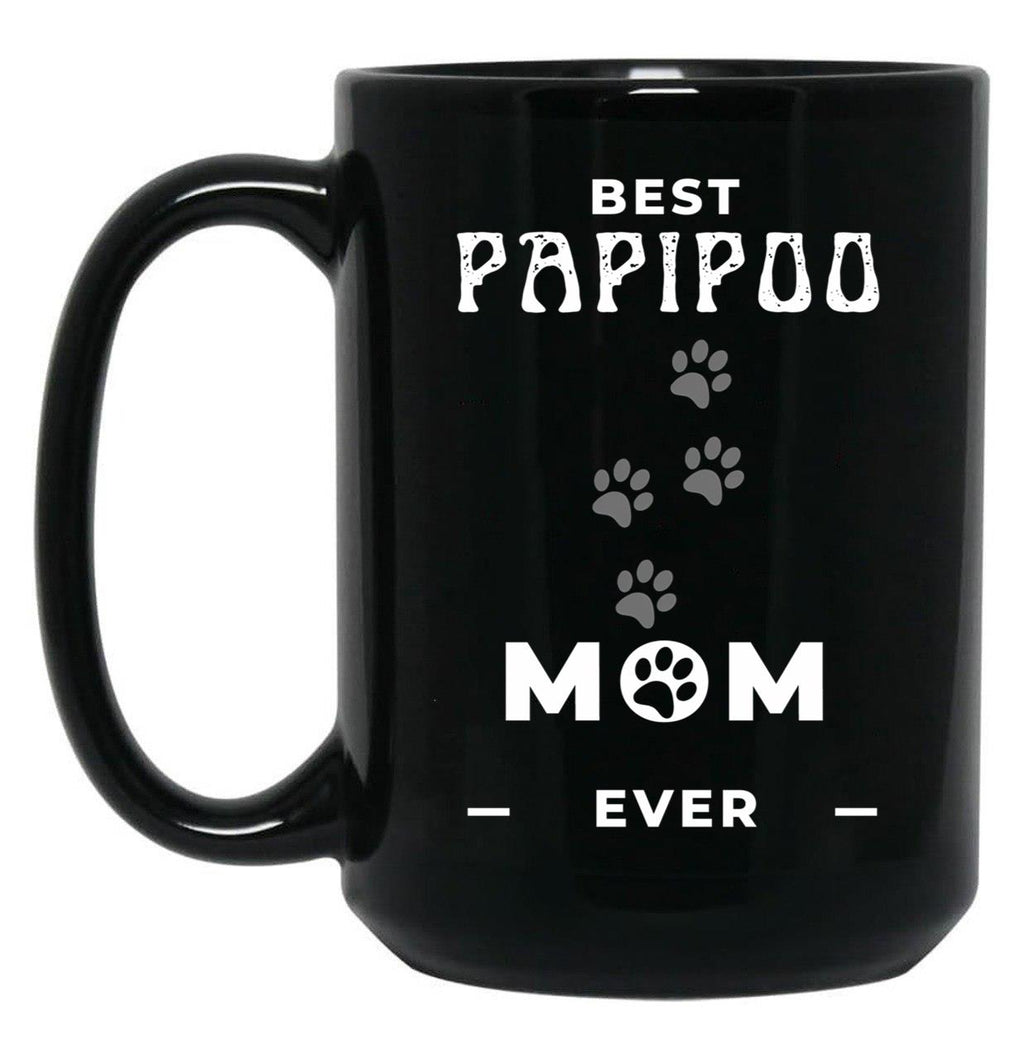 Best Papipoo Mom Ever Black Coffee Mug, Gift Coffee Mug