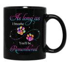 Best Pet Memorial Dog Paws Mug In Loving Memory Angel Dog Remembrance Mug Black Coffee Mug - Black