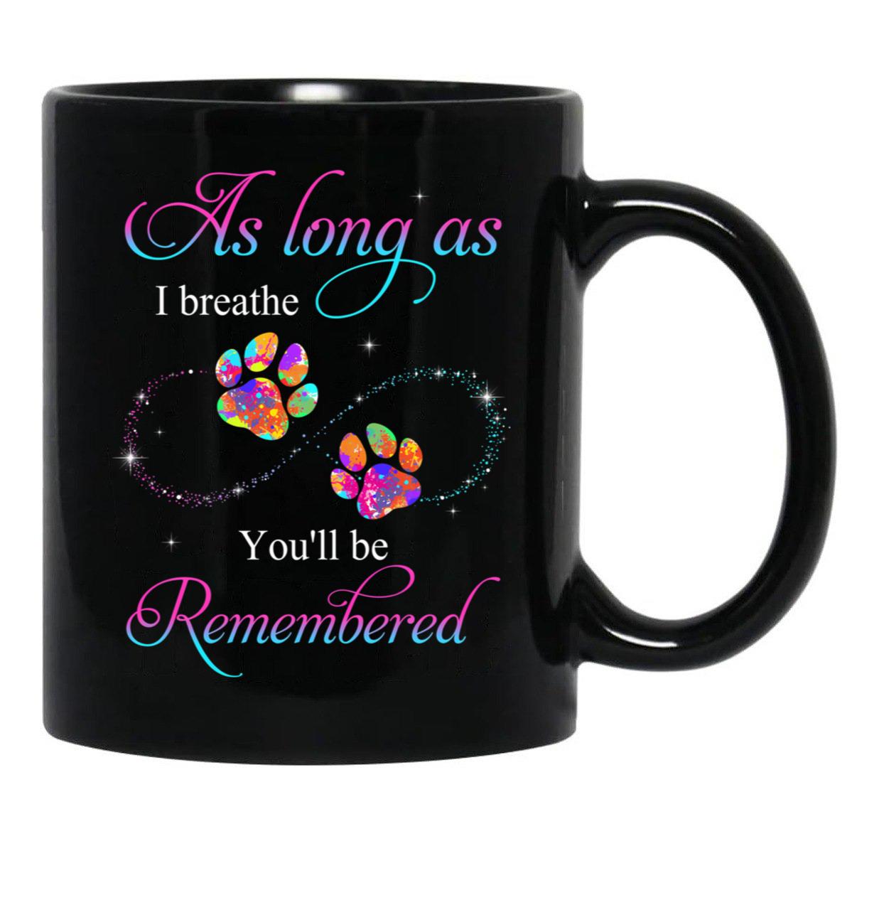 Best Pet Memorial Dog Paws Mug In Loving Memory Angel Dog Remembrance Mug Black Coffee Mug - Black