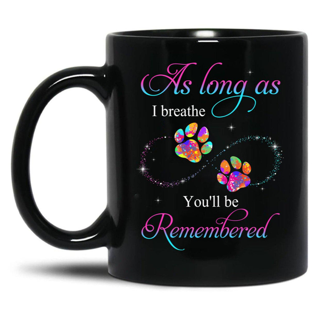 Best Pet Memorial Dog Paws Mug In Loving Memory Angel Dog Remembrance Mug Black Coffee Mug