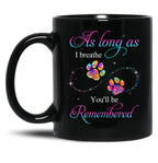 Best Pet Memorial Dog Paws Mug In Loving Memory Angel Dog Remembrance Mug Black Coffee Mug