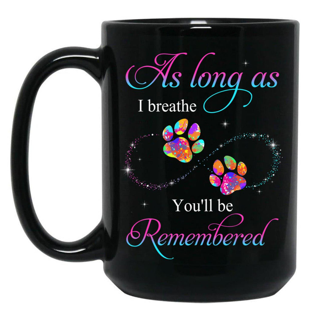 Best Pet Memorial Dog Paws Mug In Loving Memory Angel Dog Remembrance Mug Black Coffee Mug