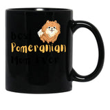 Best Pomeranian Mom Best Dog Mom Ever Black Coffee Mug, Gift Coffee Mug - Black