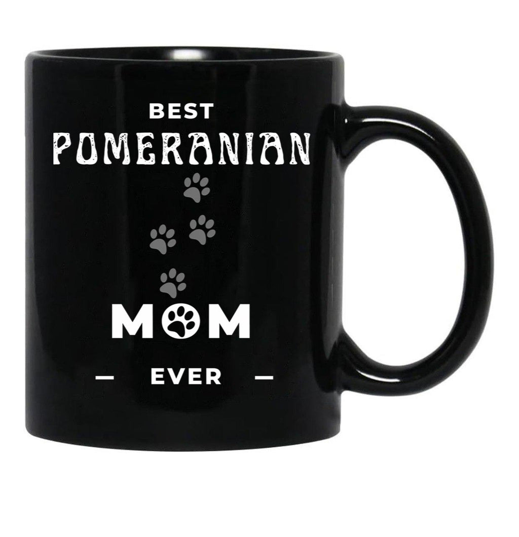 Best Pomeranian Mom Ever Black Coffee Mug, Gift Coffee Mug - Black
