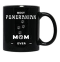 Best Pomeranian Mom Ever Black Coffee Mug, Gift Coffee Mug - Black