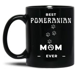 Best Pomeranian Mom Ever Black Coffee Mug, Gift Coffee Mug - Black