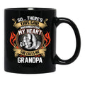 Best Proud Granddaughter Grandpa Fist Bump Mug Black Coffee Mug - Black