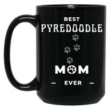 Best Pyredoodle Mom Ever Black Coffee Mug, Gift Coffee Mug