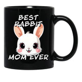 Best Rabbit Mom Ever Black Coffee Mug, Gift Coffee Mug - Black