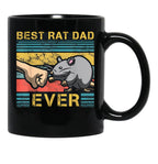Best Rat Dad Ever Black Coffee Mug, Gift Coffee Mug - Black
