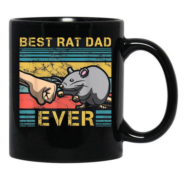 Best Rat Dad Ever Black Coffee Mug, Gift Coffee Mug - Black