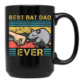 Best Rat Dad Ever Black Coffee Mug, Gift Coffee Mug
