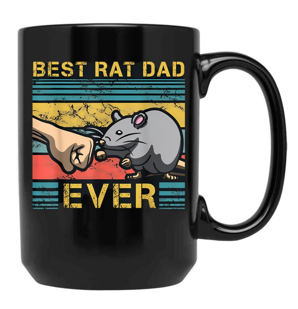 Best Rat Dad Ever Black Coffee Mug, Gift Coffee Mug