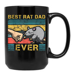 Best Rat Dad Ever Black Coffee Mug, Gift Coffee Mug