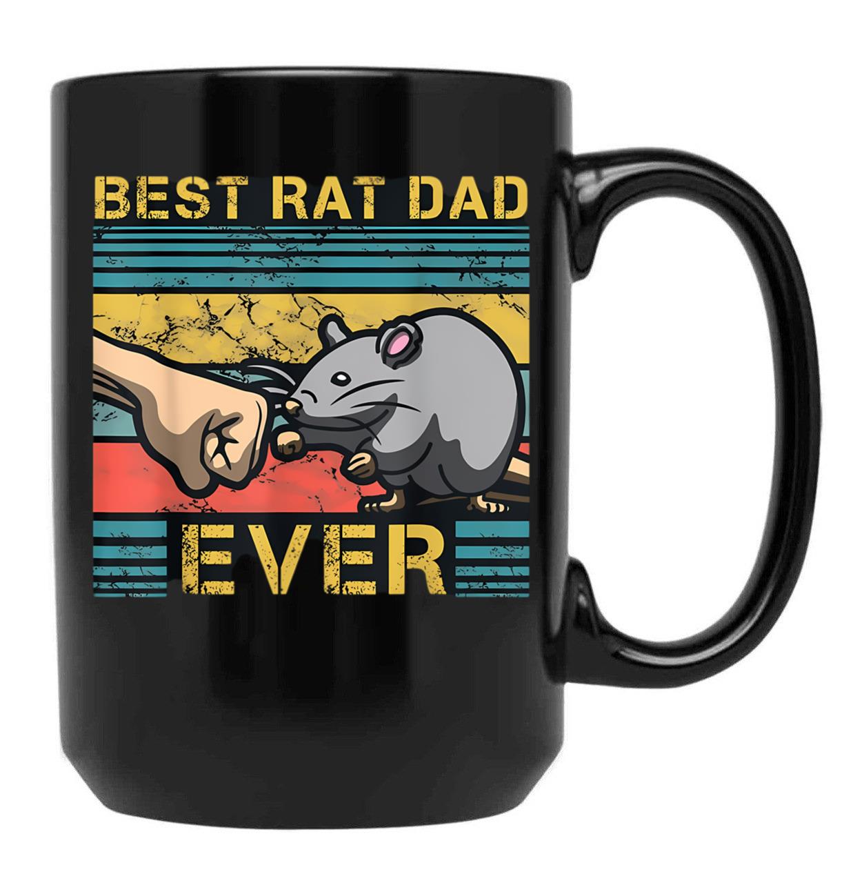 Best Rat Dad Ever Black Coffee Mug, Gift Coffee Mug