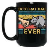Best Rat Dad Ever Black Coffee Mug, Gift Coffee Mug