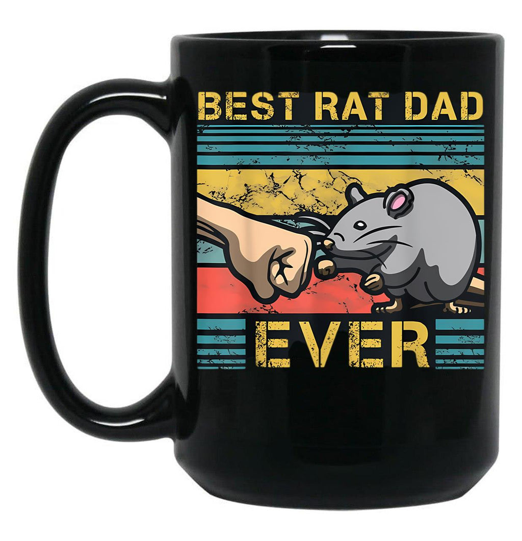 Best Rat Dad Ever Black Coffee Mug, Gift Coffee Mug