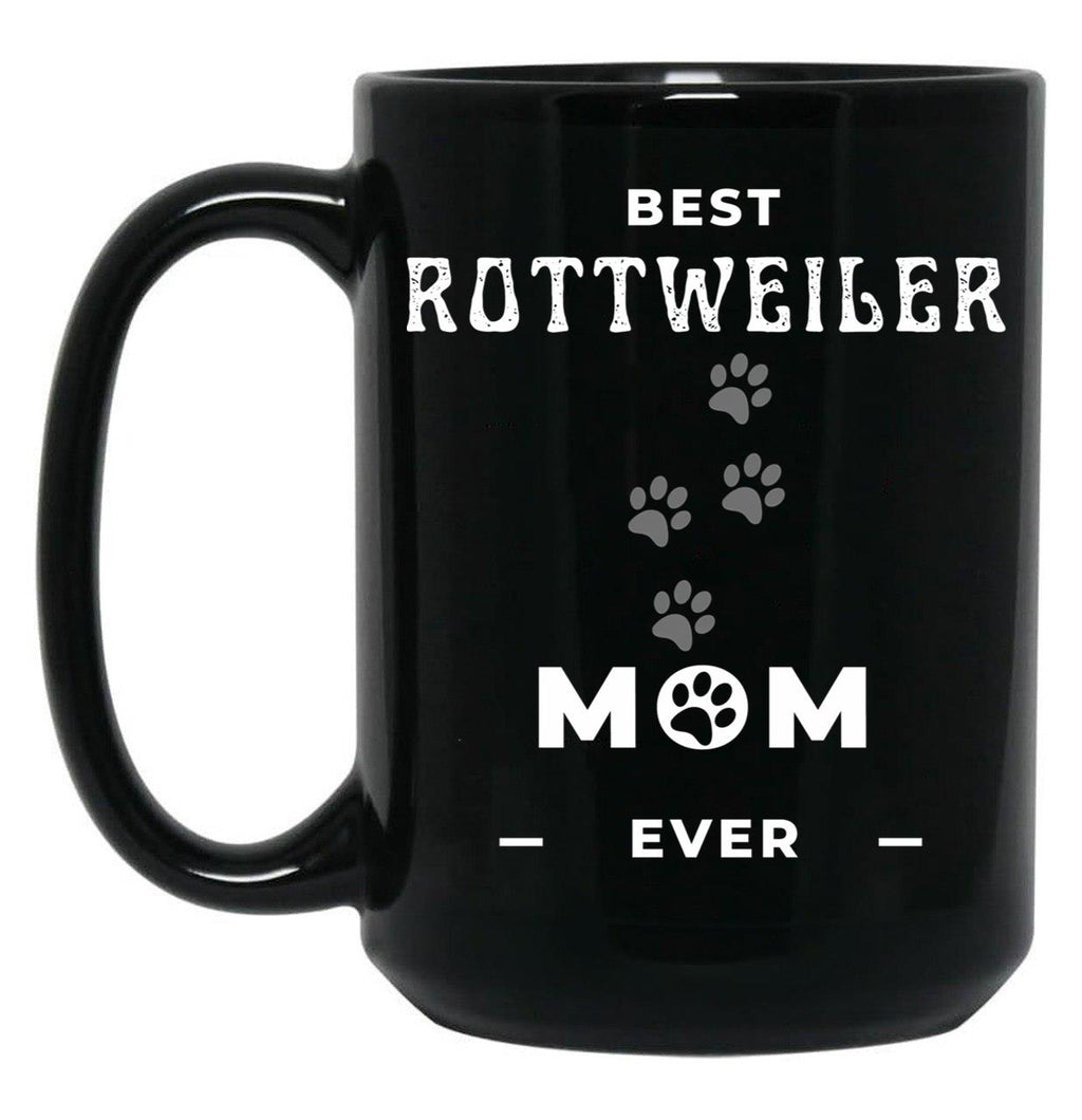 Best Rottweiler Mom Ever Black Coffee Mug, Gift Coffee Mug