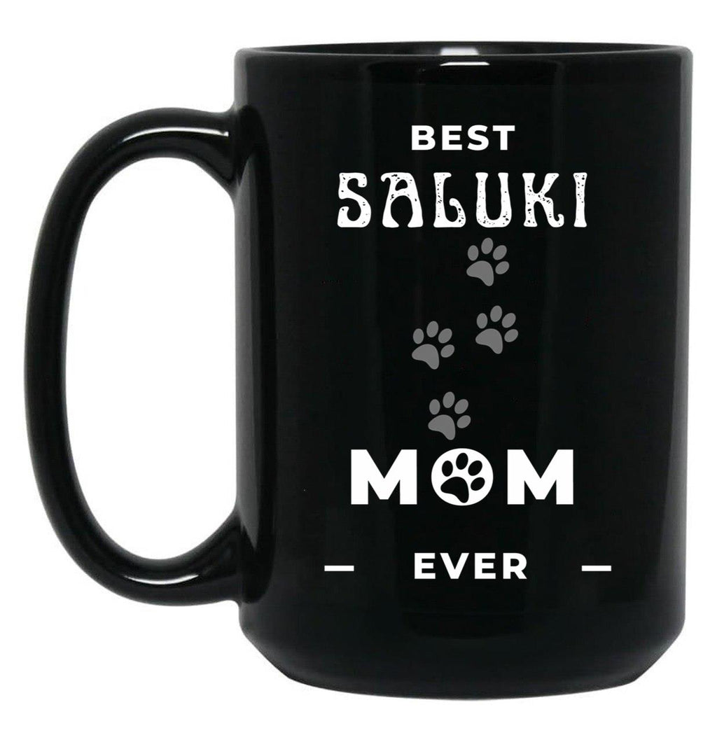 Best Saluki Mom Ever Black Coffee Mug, Gift Coffee Mug