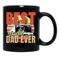 Best Truckin Dad Ever Vintage For Truck Driver Black Coffee Mug, Gift Coffee Mug - Black
