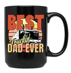Best Truckin Dad Ever Vintage For Truck Driver Black Coffee Mug, Gift Coffee Mug