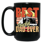 Best Truckin Dad Ever Vintage For Truck Driver Black Coffee Mug, Gift Coffee Mug
