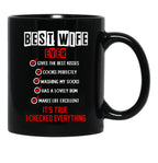 Best Wife Ever Black Coffee Mug - Black