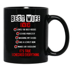 Best Wife Ever Black Coffee Mug, Gift Coffee Mug - Black