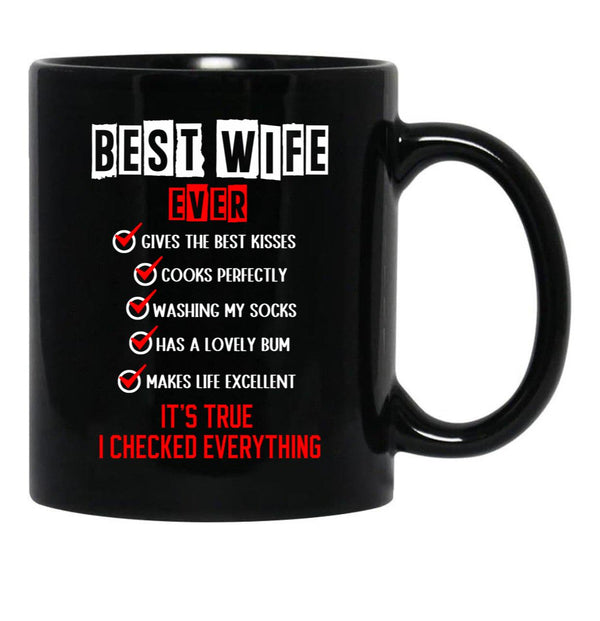 Best Wife Ever Black Coffee Mug, Gift Coffee Mug - Black
