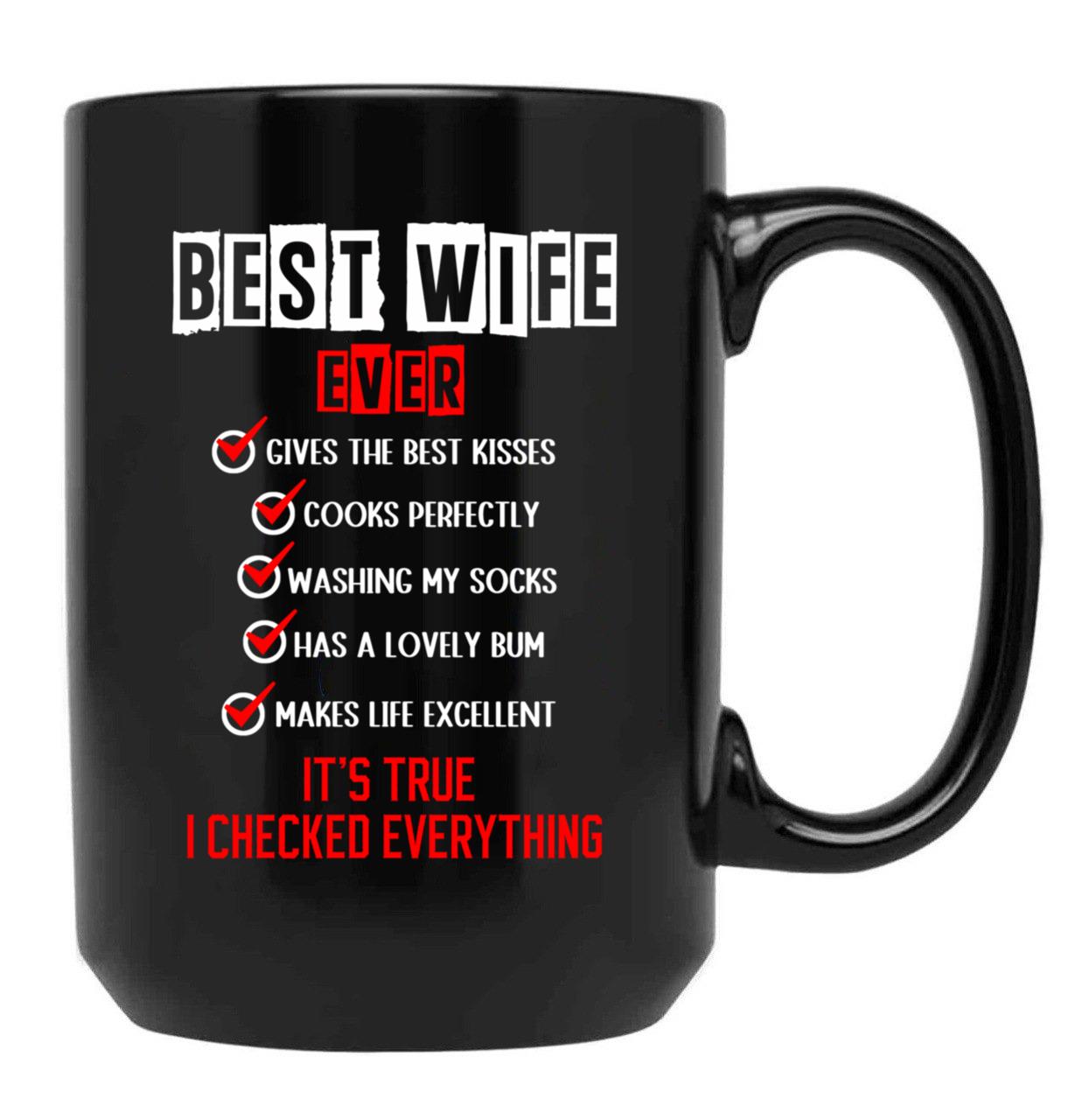 Best Wife Ever Black Coffee Mug, Gift Coffee Mug