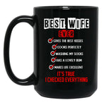 Best Wife Ever Black Coffee Mug, Gift Coffee Mug