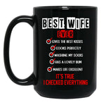 Best Wife Ever Black Coffee Mug