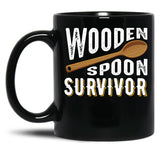 Best Wooden Spoon Survivor Ever Black Coffee Mug, Gift Coffee Mug - Black