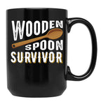Best Wooden Spoon Survivor Ever Black Coffee Mug, Gift Coffee Mug