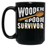 Best Wooden Spoon Survivor Ever Black Coffee Mug, Gift Coffee Mug