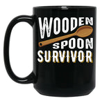 Best Wooden Spoon Survivor Ever Black Coffee Mug, Gift Coffee Mug