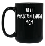 Best Yakutian Laika Mom Black Coffee Mug, Gift Coffee Mug