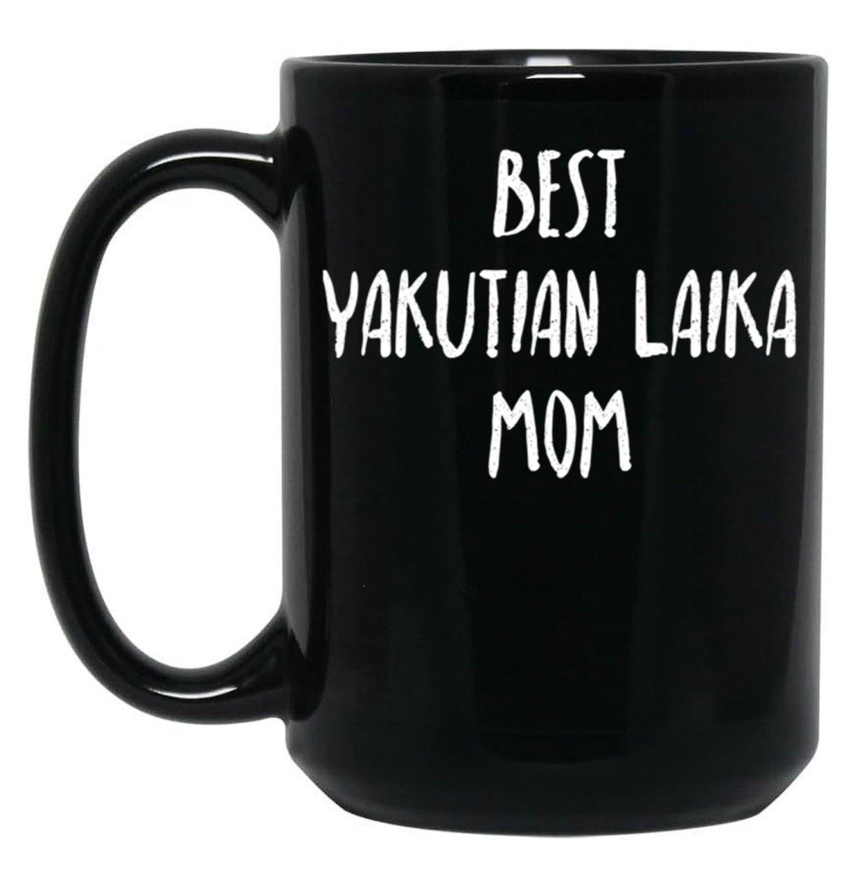 Best Yakutian Laika Mom Black Coffee Mug, Gift Coffee Mug